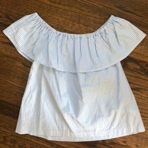 Off the shoulder striped top